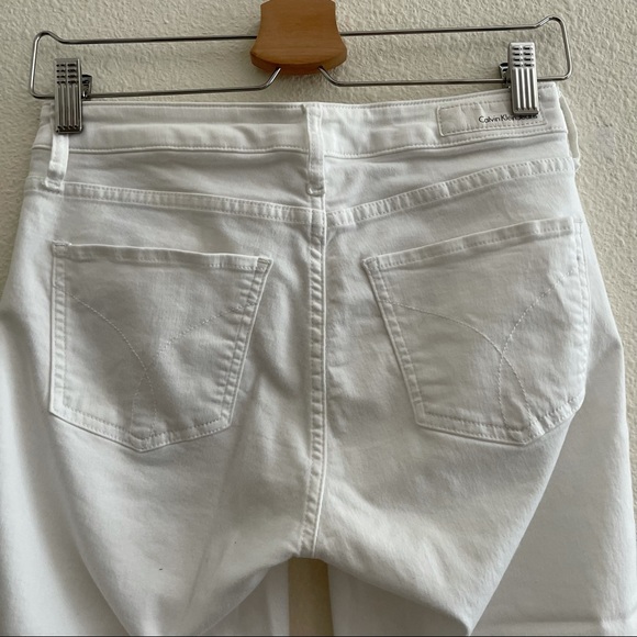 Calvin Klein Jeans White Ankle Skinny Sz 4 - Picture 4 of 5
